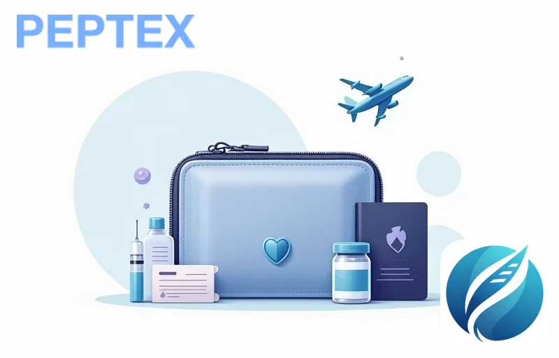 Compact peptide pen in travel case showing portability for on-the-go use