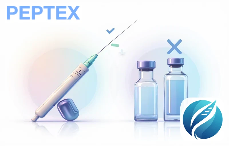 Pre-filled injection pen compared to traditional vial reconstitution showing convenience